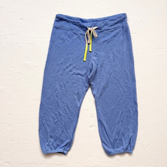 Sundry Blue Cropped Lounge Jogger Pants, Size Small - Picture 1 of 6